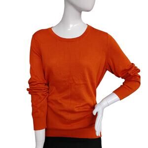 Earthy Fall Fine Knit Top by Amazon Essentials Size Large Long Sleeve Crewneck